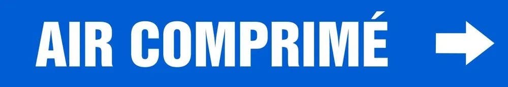 AccuformNMC CRPK227 French Pipe Marker, Air Comprime, Blue