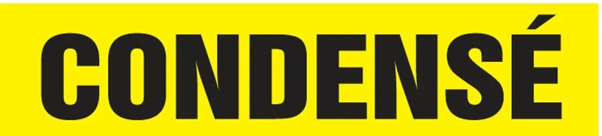 AccuformNMC CRPK229 French Pipe Marker, Condense, Yellow