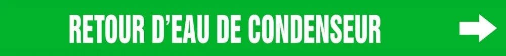 AccuformNMC CRPK243 French Pipe Marker, Retour D'Eau De Condenseur, Green