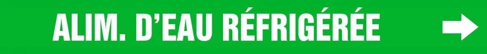 AccuformNMC CRPK251 French Pipe Marker, Alim. D'Eau Refrigeree, Green