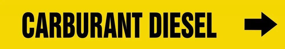 AccuformNMC CRPK258 French Pipe Marker, Carburant Diesel, Yellow