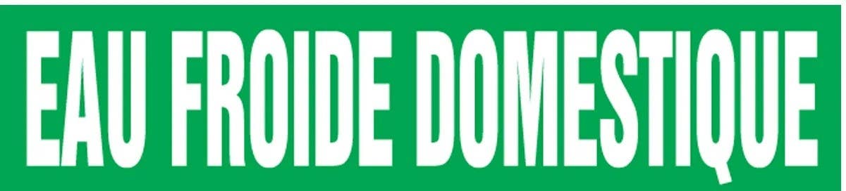 AccuformNMC CRPK271 French Pipe Marker, Eau Froide Domestique, Green