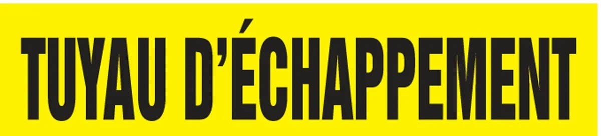 AccuformNMC CRPK3 French Pipe Marker, Tuyau D'Echappement