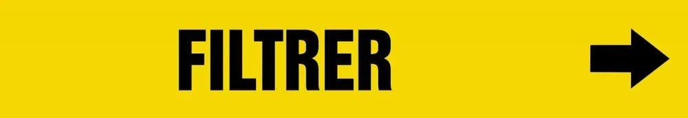 AccuformNMC CRPK317 French Pipe Marker, Filtrer, Yellow