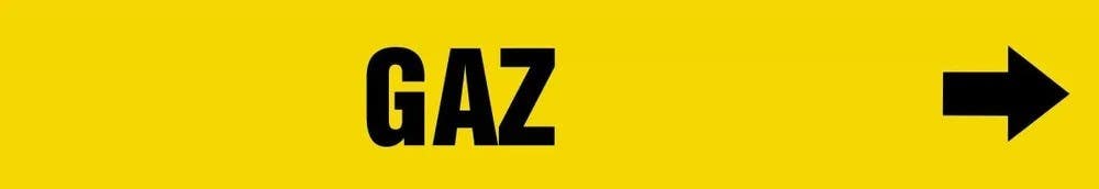 AccuformNMC CRPK345 French Pipe Marker, Gaz, Yellow