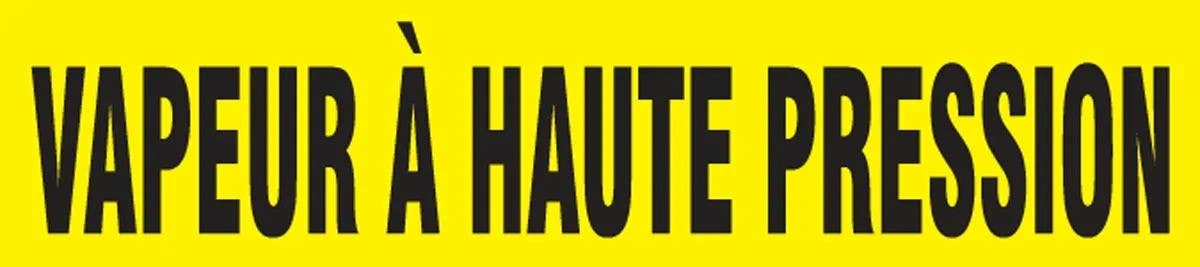 AccuformNMC CRPK413 French Pipe Marker, Vapeur A Haute Pression, Yellow