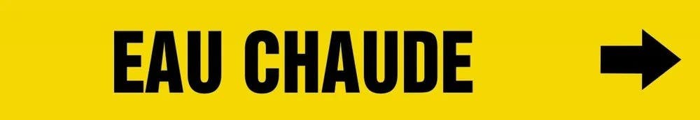 AccuformNMC CRPK423 French Pipe Marker, Eau Chaude, Yellow