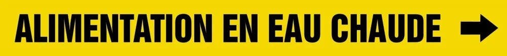 AccuformNMC CRPK431 French Pipe Marker, Alimentation En Eau Chaude, Yellow