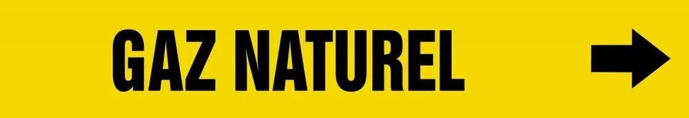 AccuformNMC CRPK523 French Pipe Marker, Gaz Naturel, Yellow