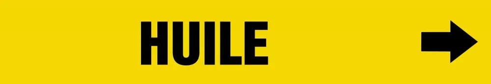 AccuformNMC CRPK543 French Pipe Marker, Huile, Yellow