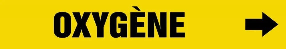 AccuformNMC CRPK55 French Pipe Marker, Oxygene