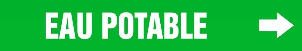 AccuformNMC CRPK57 French Pipe Marker, Eau Potable