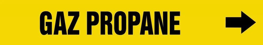 AccuformNMC CRPK585 French Pipe Marker, Gaz Propane, Yellow