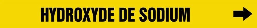 AccuformNMC CRPK645 French Pipe Marker, Hydroxyde De Sodium, Yellow