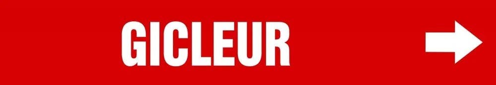 AccuformNMC CRPK775 Spanish Pipe Marker, Gicleur, Red