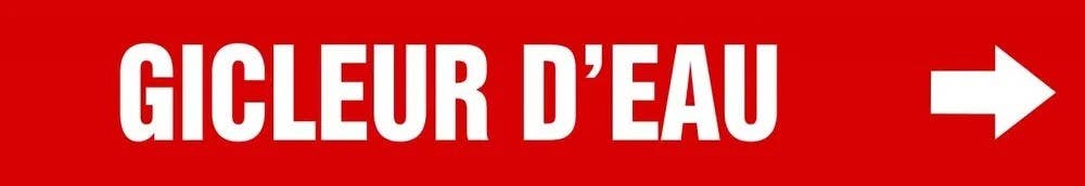 AccuformNMC CRPK777 Spanish Pipe Marker, Gicleur D'Eau, Red