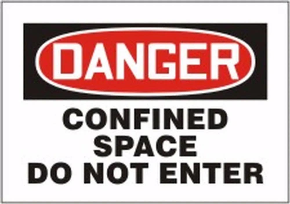 AccuformNMC CSM003 OSHA Danger Magnetic Vinyl Sign, Confined Space Do Not Enter, 7" H x 10" W