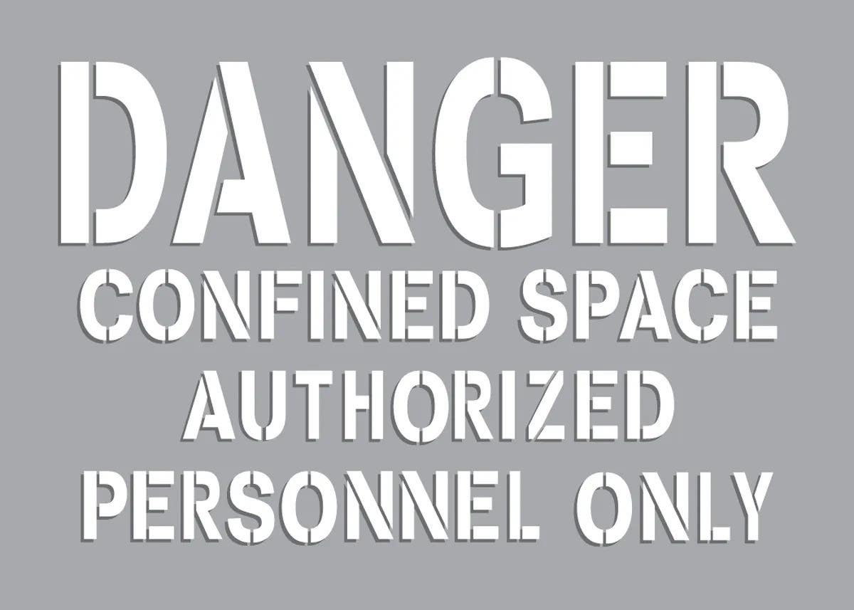 AccuformNMC CST714 Danger Stencil, Authorized Personnel Only, 7" H x 10" W