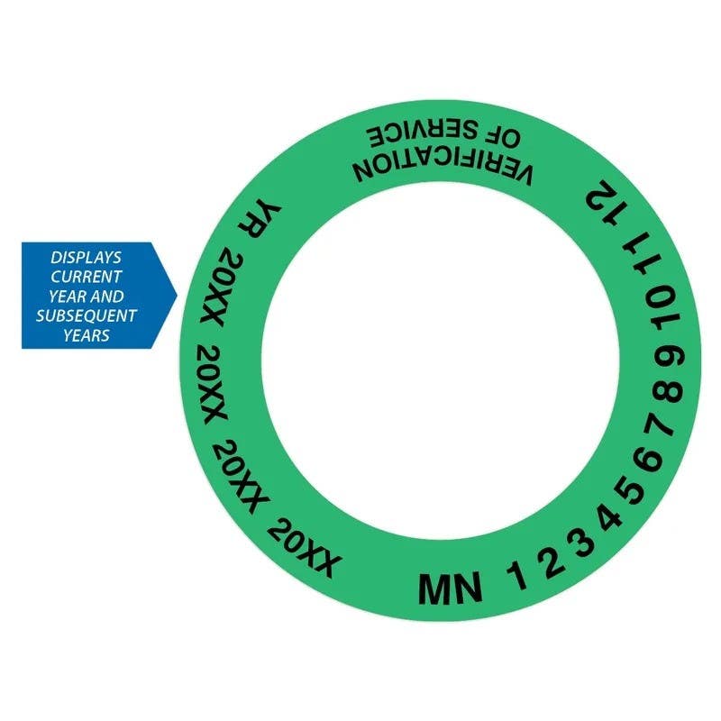 AccuformNMC CVS111 Verification Of Service Collar, 1-3/8" ID, 25/Pk