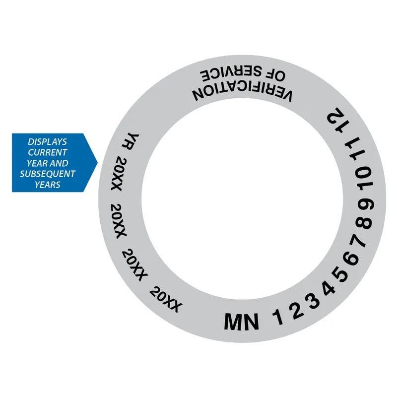 AccuformNMC CVS113 Verification Of Service Collar, 1-3/4" ID, 25/Pk