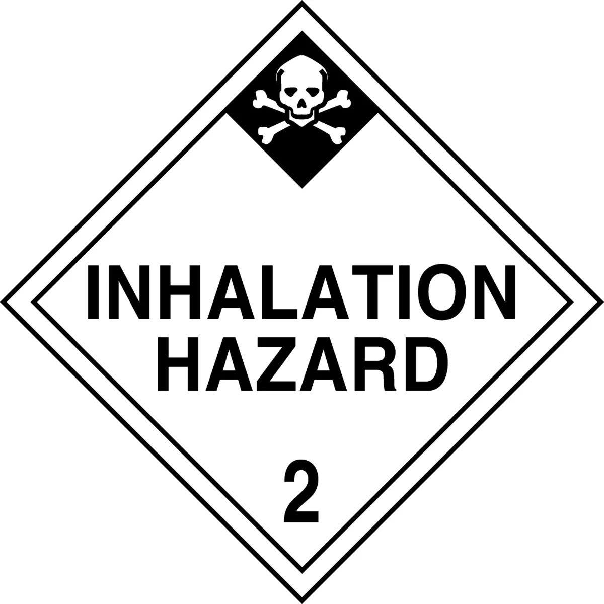 AccuformNMC MPL205 DOT Placard, Hazard Class 2, Inhalation Hazard, 10-3/4" H x 10-3/4" W