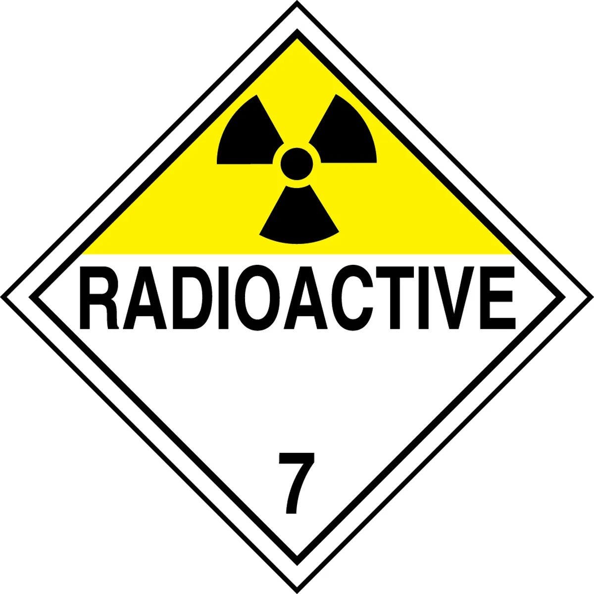 AccuformNMC MPL701 DOT Placard, Hazard Class 7, Radioactive, 10-3/4" H x 10-3/4" W