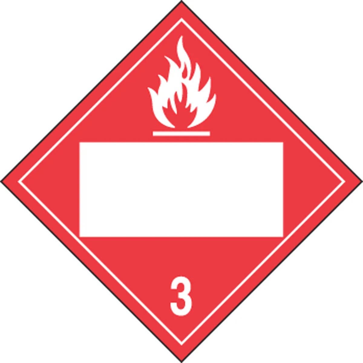 AccuformNMC MPL4DG3A Blank DOT Placard, Hazard Class 3, Flammable Liquid, 10-3/4" H x 10-3/4" W