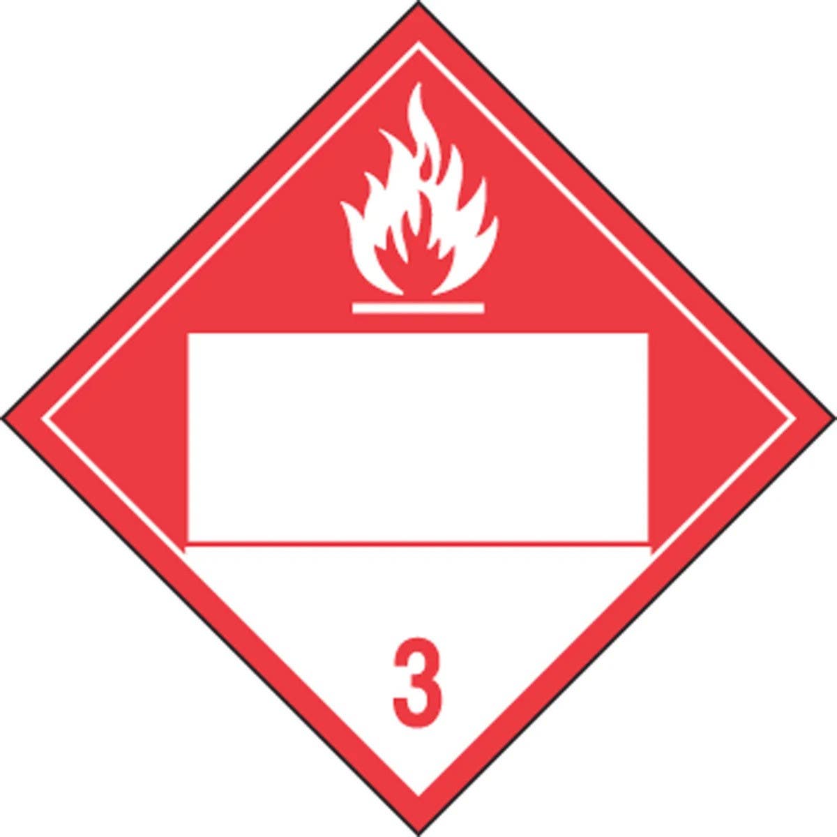 AccuformNMC MPL4DG3B Blank DOT Placard, Hazard Class 3, Combustible Liquid, 10-3/4" H x 10-3/4" W