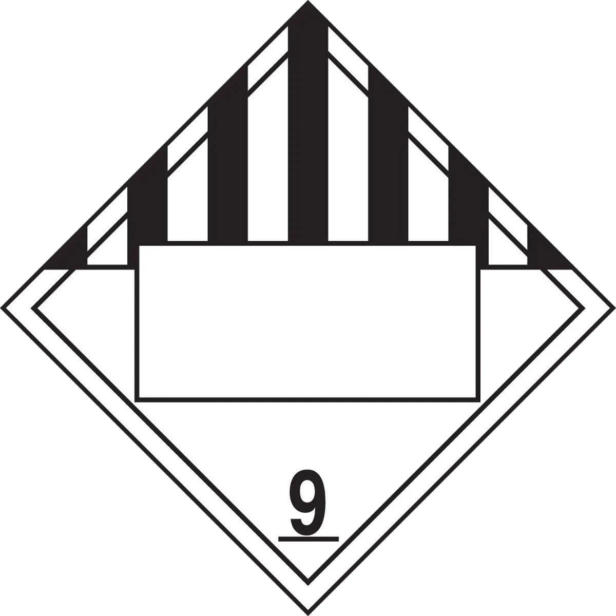 AccuformNMC MPL4DG9 Blank DOT Placard, Hazard Class 9, Miscellaneous Dangerous Goods, 10-3/4" H x 10-3/4" W