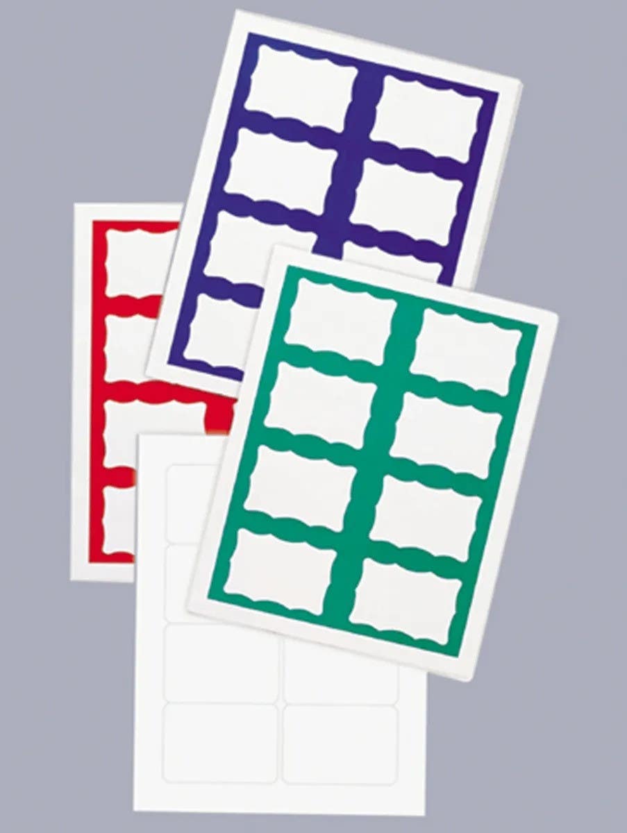 AccuformNMC DNA167 Name Badge Label, Laser Printer Badges, 2-1/3" H x 3-3/8" W, 200/Pk