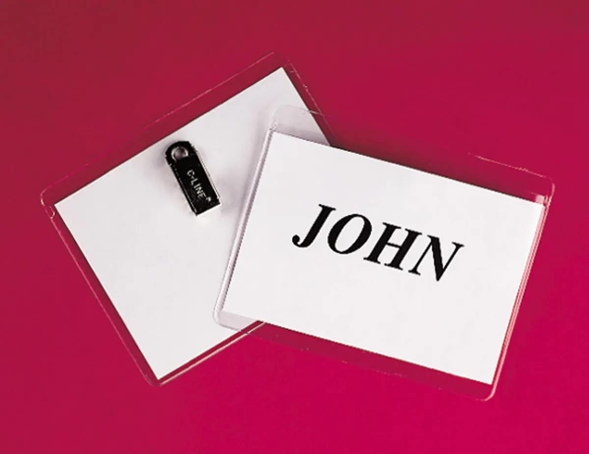 AccuformNMC DNH Clip-On Badge & Holder Kits, 50/Kit