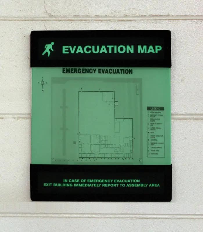 AccuformNMC DTA Evacuation Map Holder 2, Un-Assembled