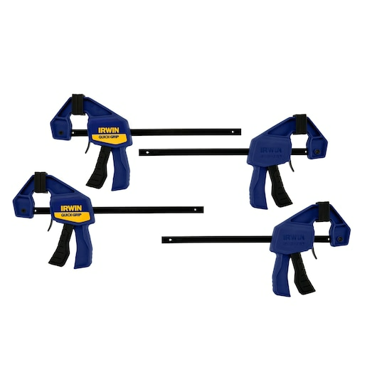 Irwin Tools 1964758 Quick-Grip One-Handed 6" Mini Bar Clamps, 4-Pack