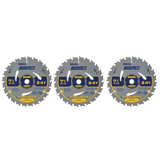 Irwin Tools 24030 7-1/4", 24 Tooth C3 Carbide Tipped Marathon Circular Saw Blade