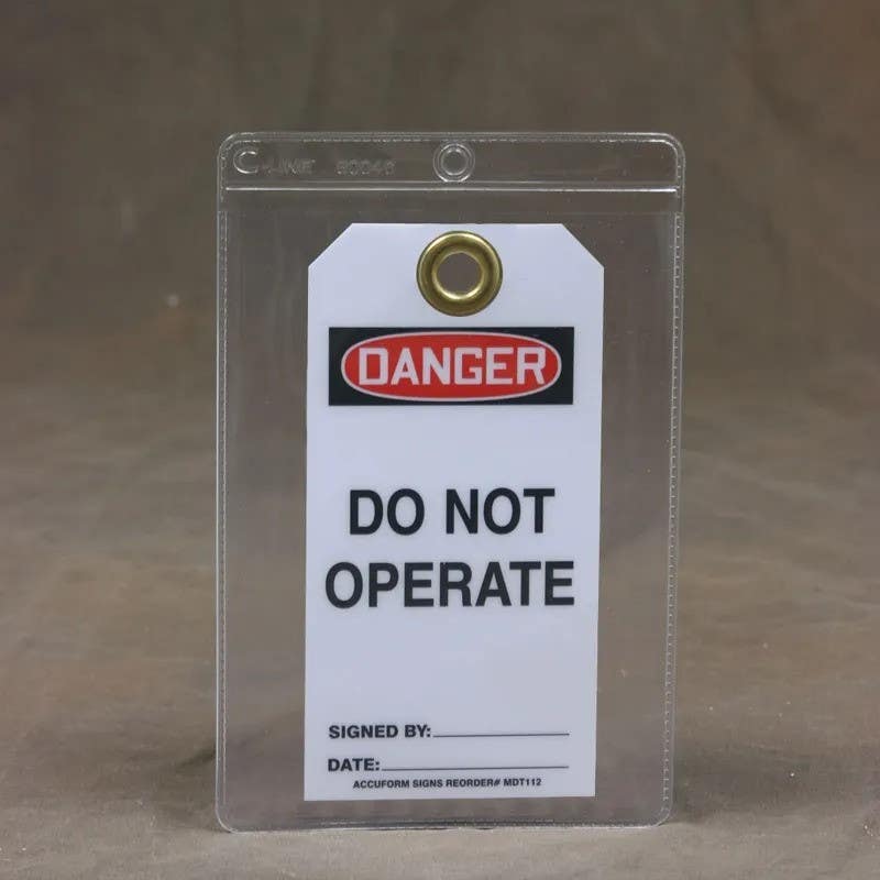 AccuformNMC DTH Tag Pouch, Clear Plastic