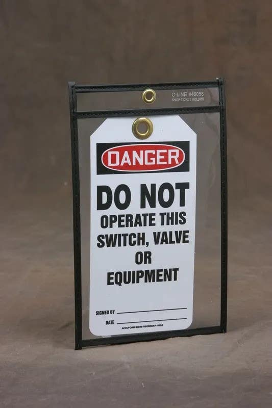 AccuformNMC DTH Tag Pouch, Stitched Clear Plastic