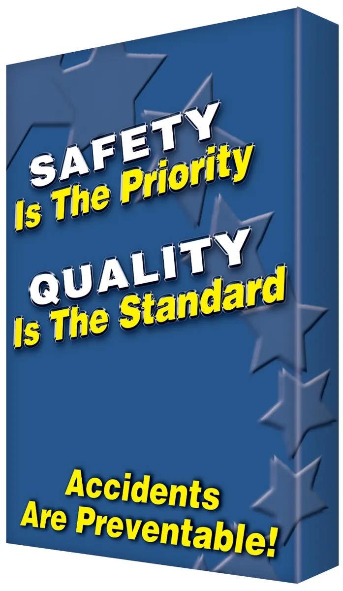 AccuformNMC EDP210 Visual Edge Graphic Sign, Safety Quality, Aluminum Face, 24" H x 18" W