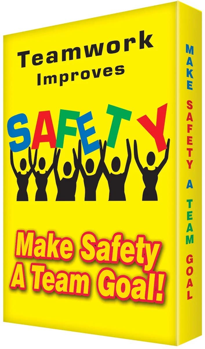 AccuformNMC EDP214 Visual Edge Graphic Sign, Teamwork, Aluminum Face, 24" H x 18" W