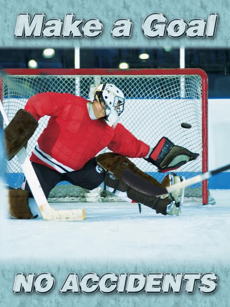 AccuformNMC EDP616 Magnetic Visual Edge, Changeable Face, Make A Goal, No Accidents