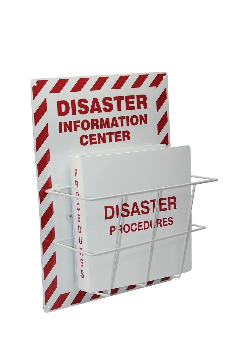 AccuformNMC EMC205 Safety Sign, Disaster Information Procedure Centers, English, 20" H x 15" W