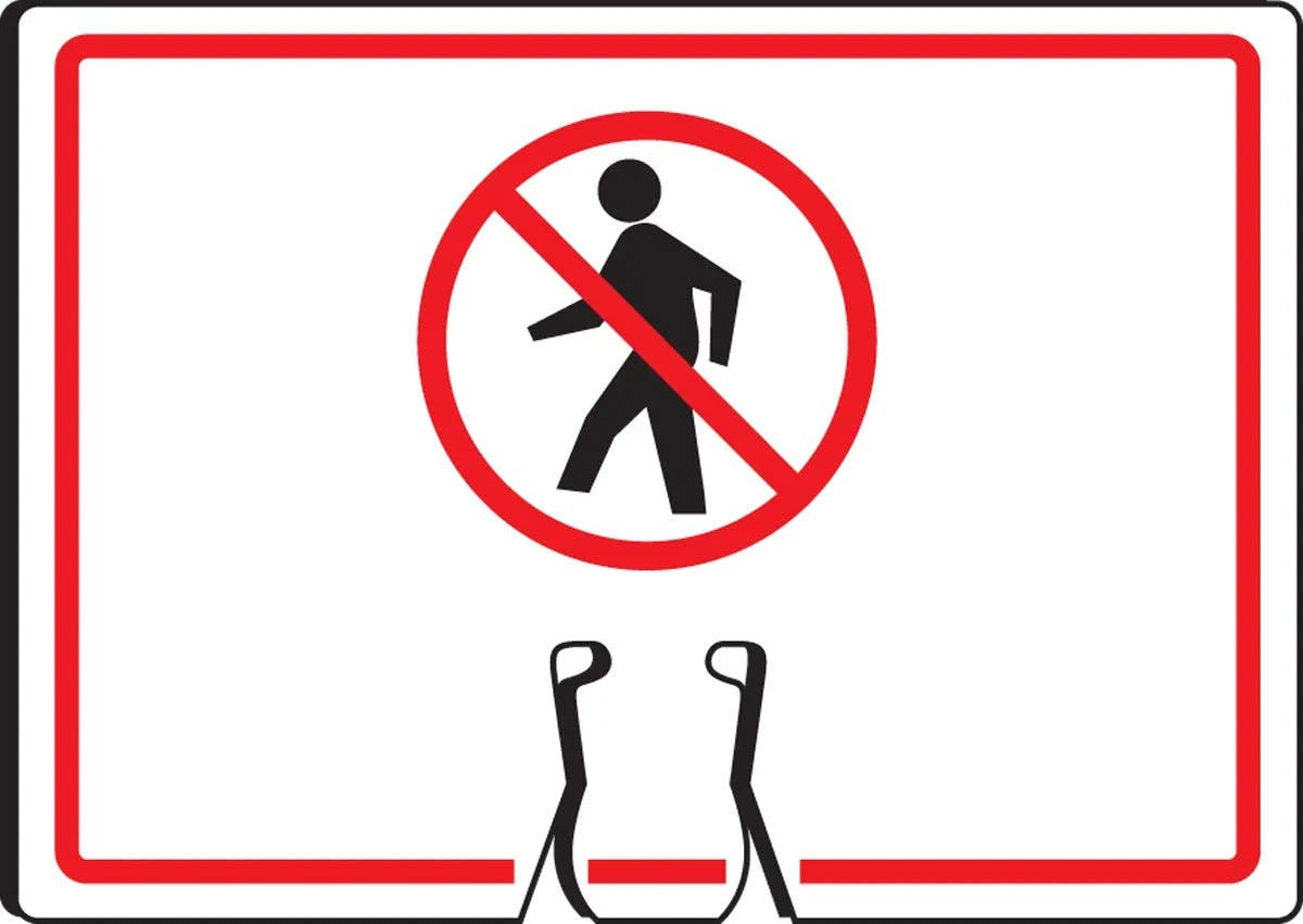 AccuformNMC FBC731 Cone Top Warning Sign, 10" H x 14" W