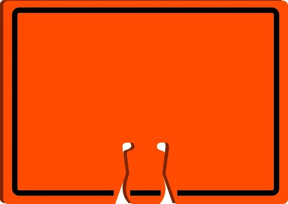 AccuformNMC FBC766 Cone Top Warning Sign, Blank, 10" H x 14" W