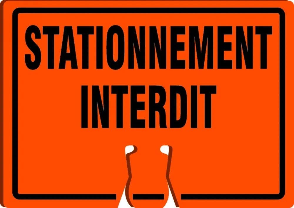 AccuformNMC FBC788 Stationnement Interdit, French, 10" H x 14" W