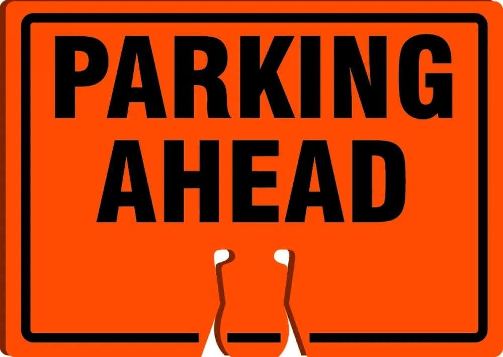 AccuformNMC FBC793 Parking Ahead, 10" H x 14" W