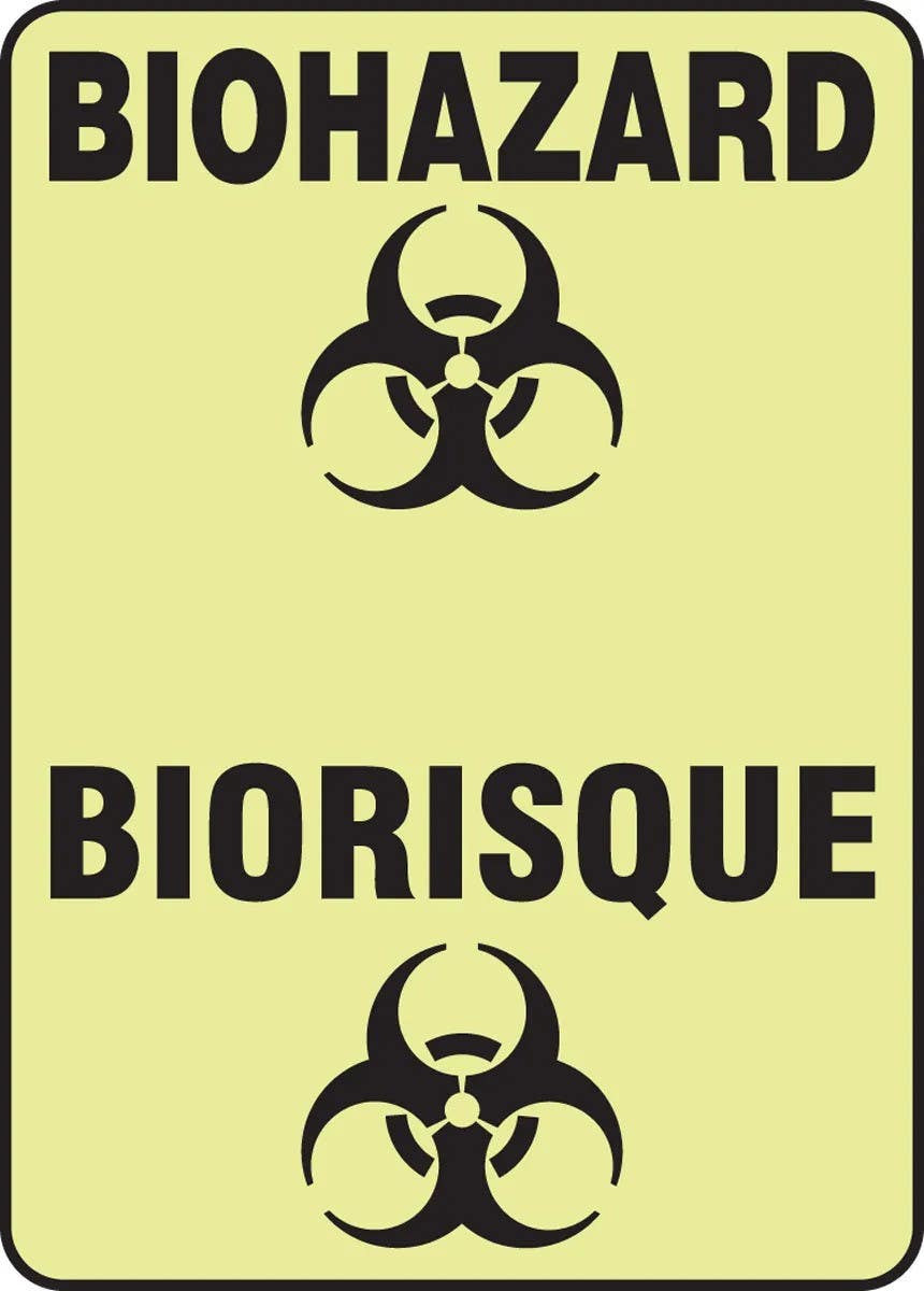 AccuformNMC FBMBHZ104 Bilingual French Sign, Biohazard, 10" H x 14" W
