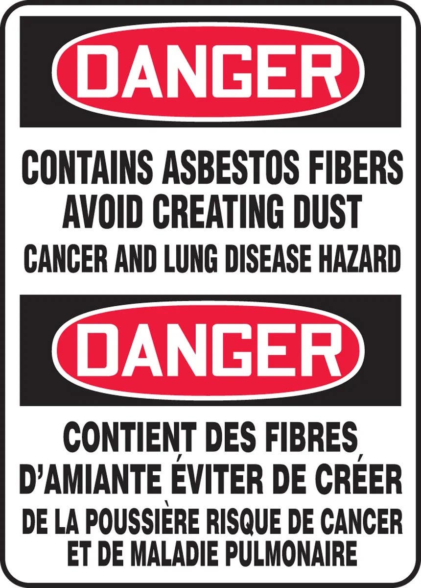 AccuformNMC FBMCAW110 Danger, Contains Asbestos Fibers Avoid Creating Dust..., 14" H x 10" W