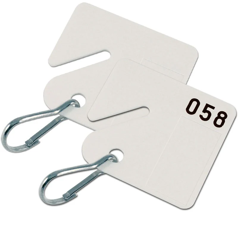 Lucky Line 259 White Square Key Tags
