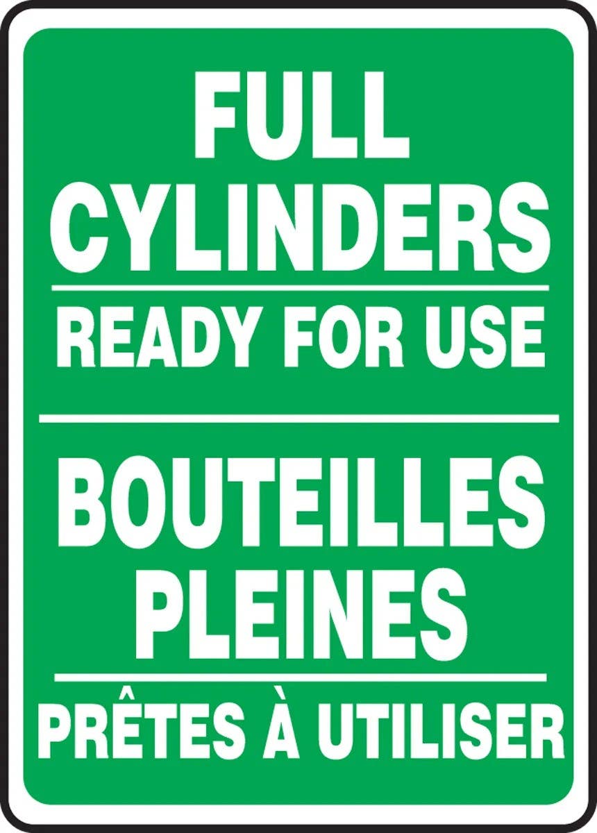 AccuformNMC FBMCPG525 Bilingual French Sign, Full Cylinders, Ready For Use, 14" H x 10" W
