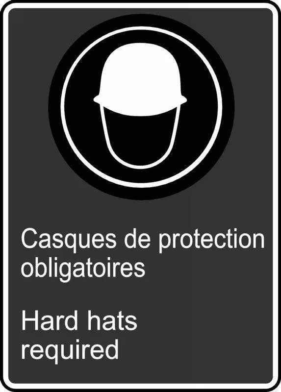 AccuformNMC MCSA567 Safety Sign, Hard Hats Required, 14" H x 10" W