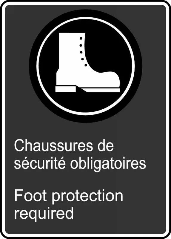 AccuformNMC MCSA570 Safety Sign, Foot Protection Required, 14" H x 10" W